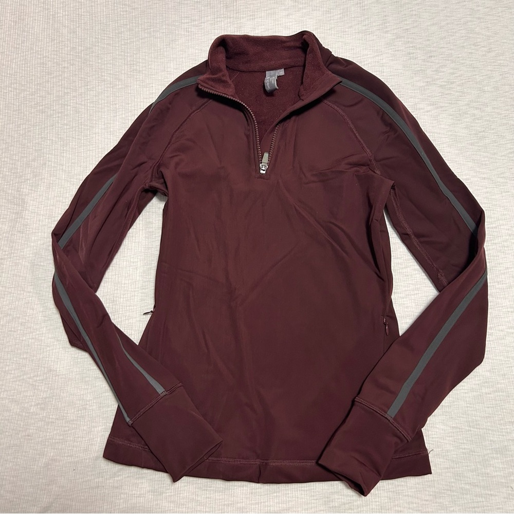 Sweaty Betty Half Zip Jacket Womens Size XS Maroon Thermal Wicking Zip